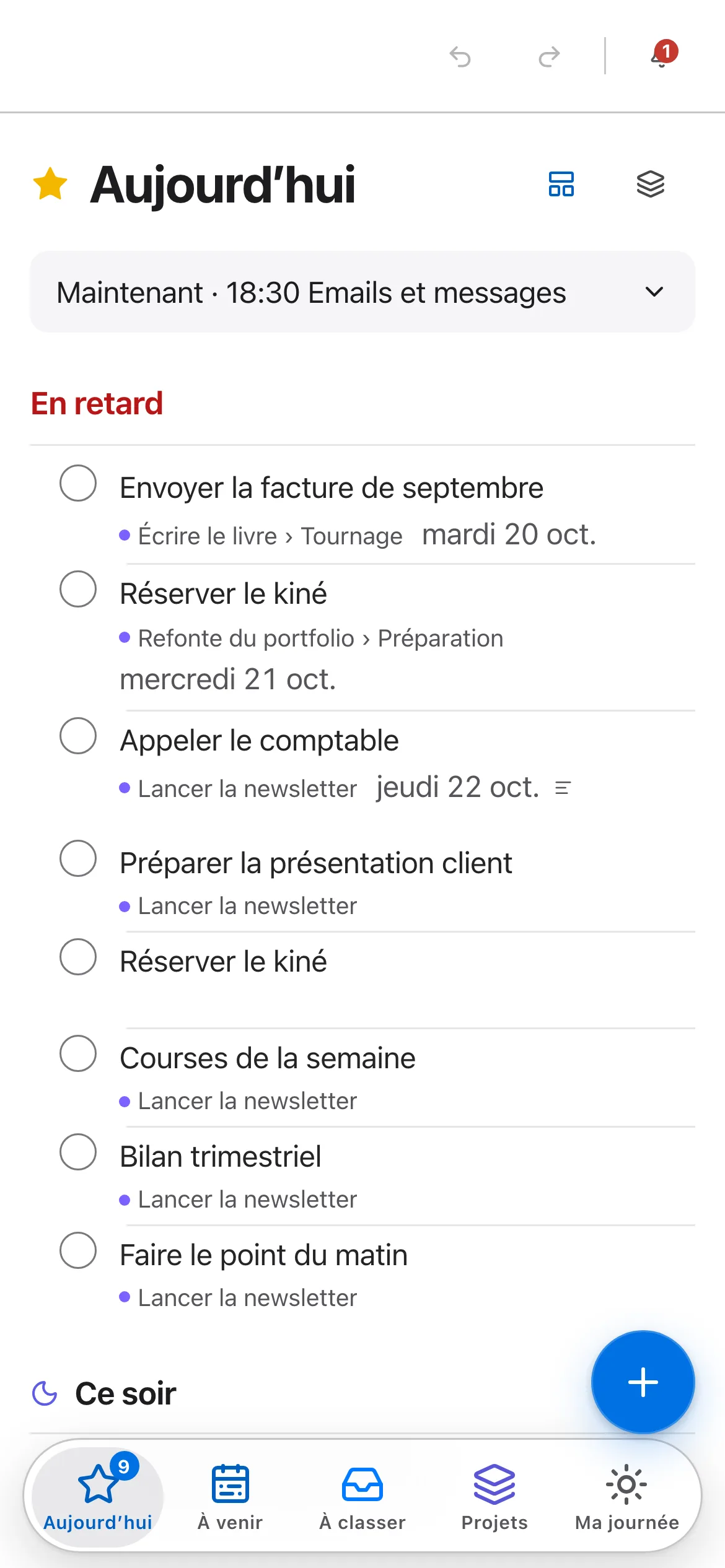 Aujourd’hui sur téléphone